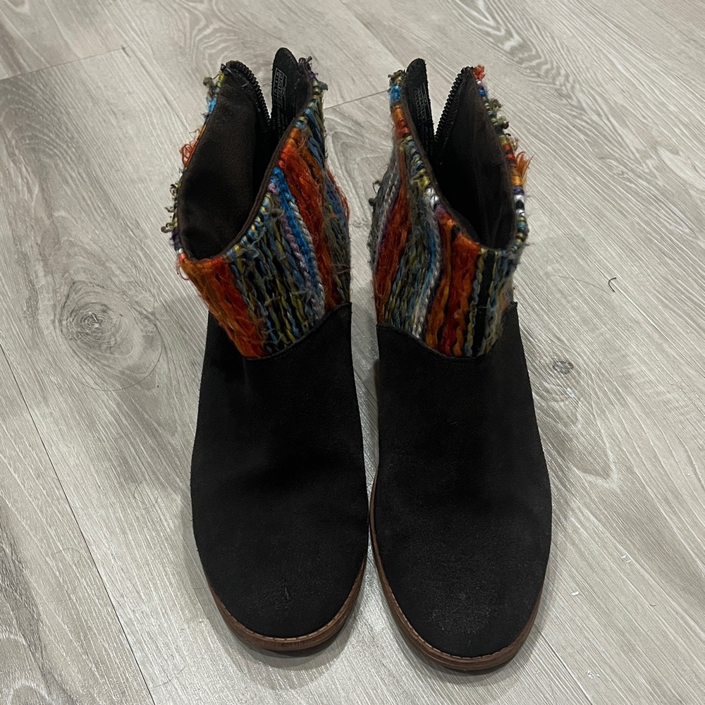 Toms Multicolor Knit Ankle Boots